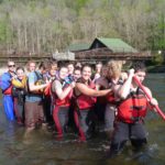 Guide School Students learning river safety